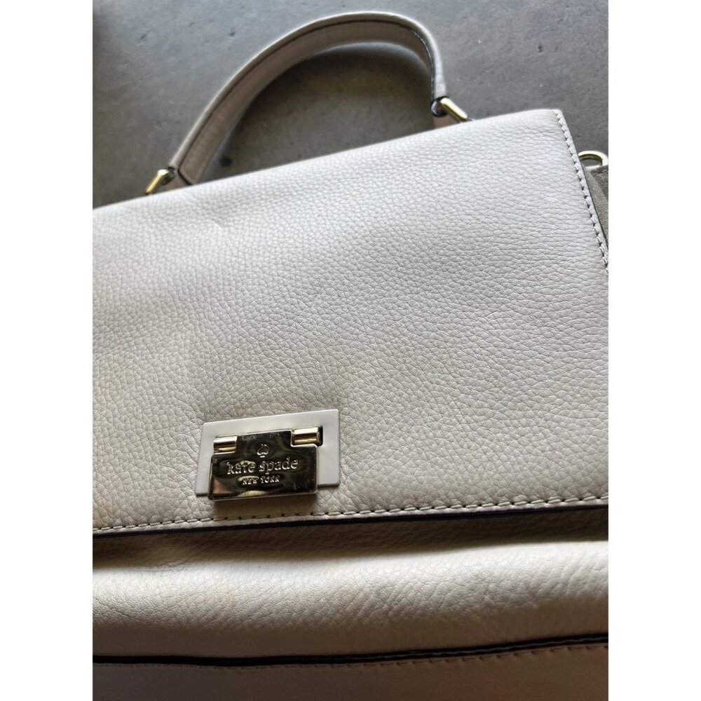 Kate Spade New York MAGNOLIA PARK LARGE LAUREL Tote Leather Bag Purse Cream